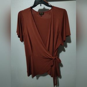 OLM Plus Wrap Blouse Size 2X